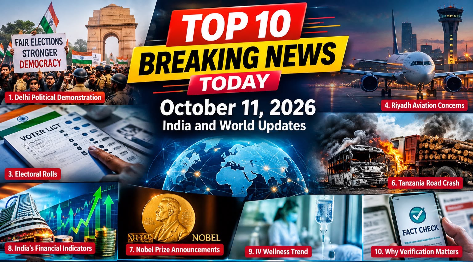 Top 10 Breaking News Today, October 11, 2026 | India & World Updates